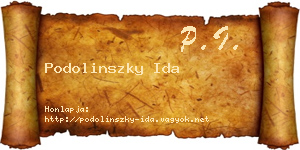 Podolinszky Ida névjegykártya