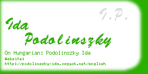 ida podolinszky business card